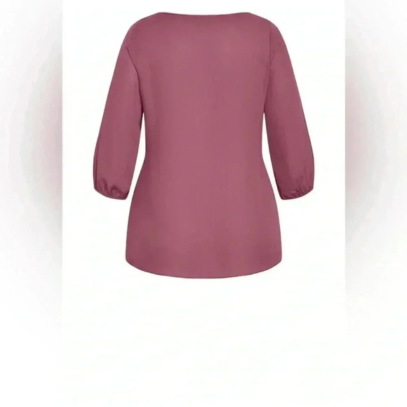 NWT City Chic Sexy Fling Elbow Sleeve Top, Size M (18), Rose Berry - Picture 5 of 9